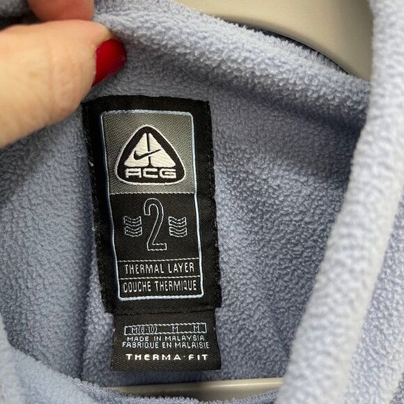 VTG Nike ACG Therma Fit Mock Neck Fleece Pullover Sweatshirt Womens size Medium - Picture 2 of 8